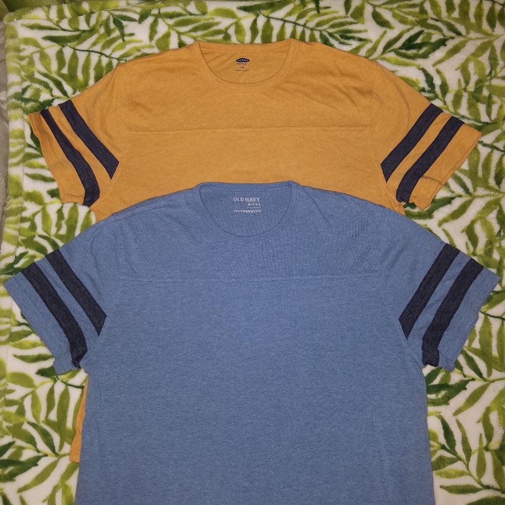 (2) OLD NAVY T-shirts, Mustard Yellow & Light Blue